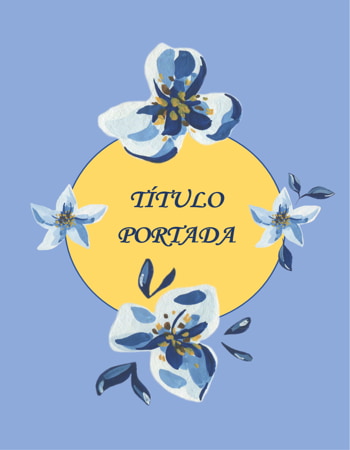 Portada Word flores orquídea azul