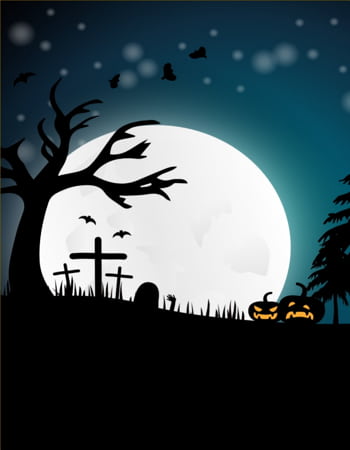 Portada de halloween luna