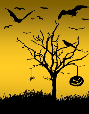 Portada de Halloween fondo amarillo
