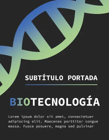 Portada de biotecnología Word ADN