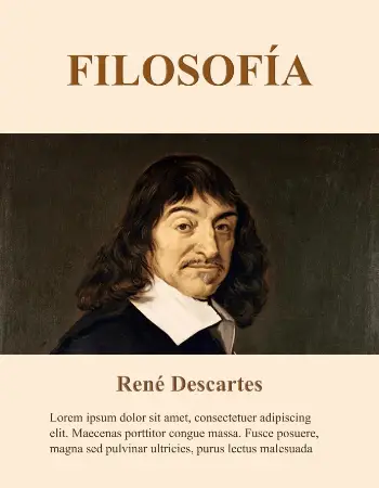 Portada de filosofía René Descartes