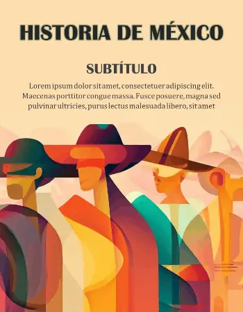 Portada Word de Historia de México abstracta