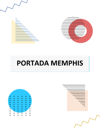 Portada creativa Memphis para Word