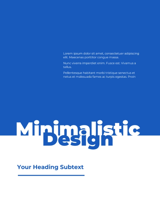 Portada de Word estilo minimalista con fondo azul